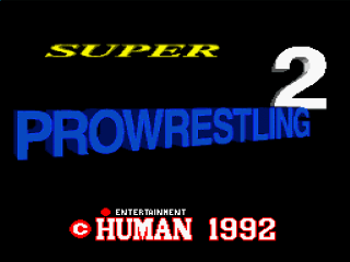 Super Fire Pro Wrestling 2 title screen for Super Famicom